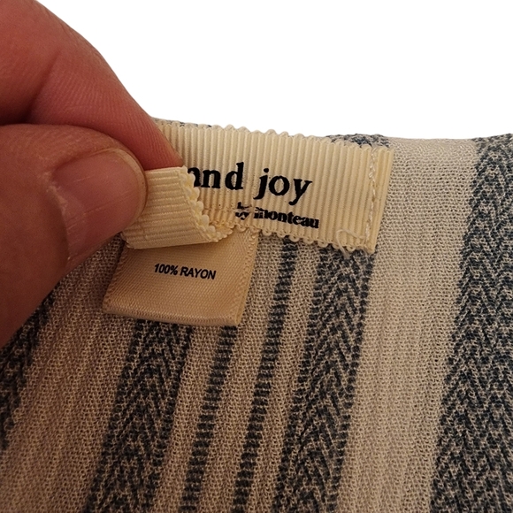 Ruffle Cap Sleeve Striped Blouse - Picture 7 of 11